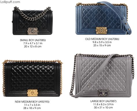 boy chanel size chart|Chanel le boy small dimension.